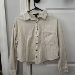 Forever 21 Ivory Corduroy Shirt